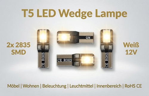 Led wedge lampe - 💡💡t5, 2x