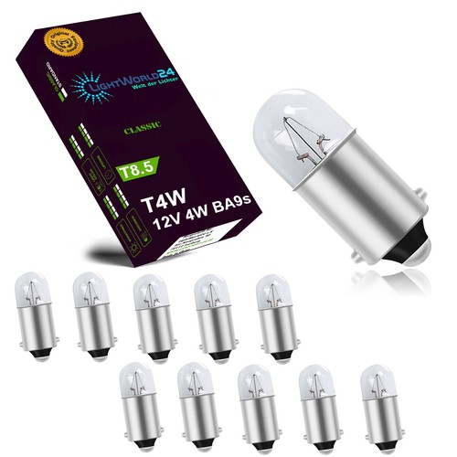 10x t4w ba9s standlicht lampe - ba9s,