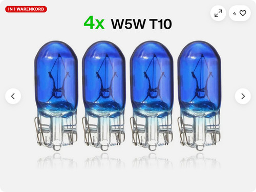 W5w t10 halogen - t10, look