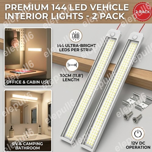 12v 144 led dach lampe - 2x,